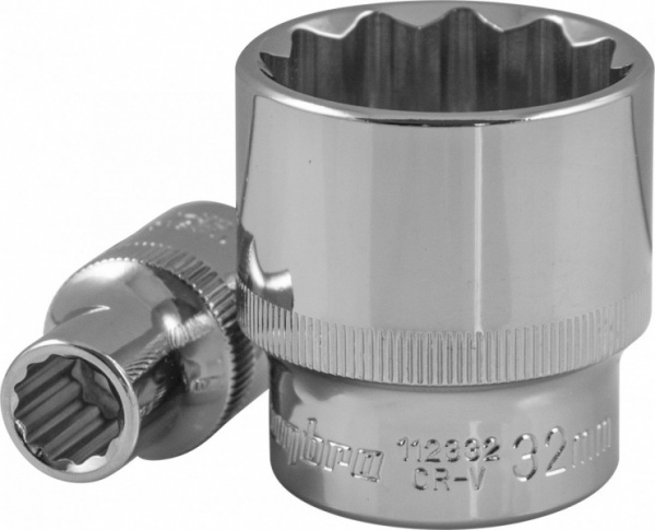 Головка торцевая 12-гранная 1/2"DR 19 мм 112319 OMBRA
